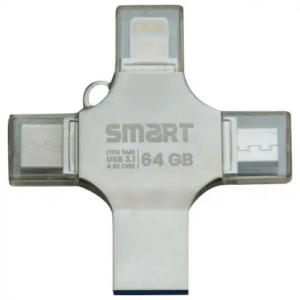 Smart SM8 64GB 4-in-1 Metal Body USB 3.1 Pen Drive